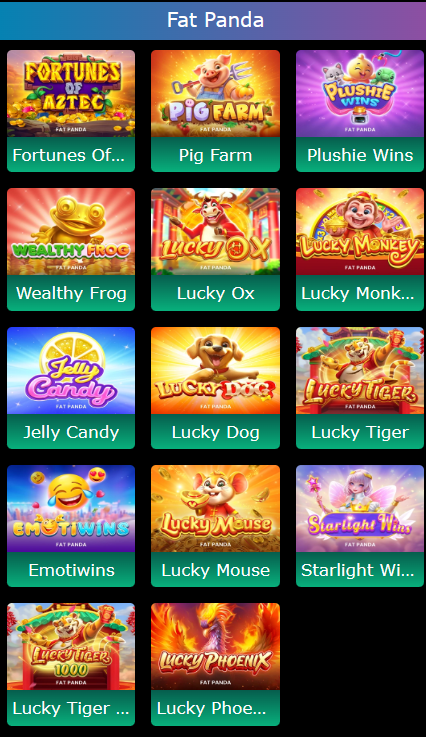 FAT PANDA PROVIDER SLOT