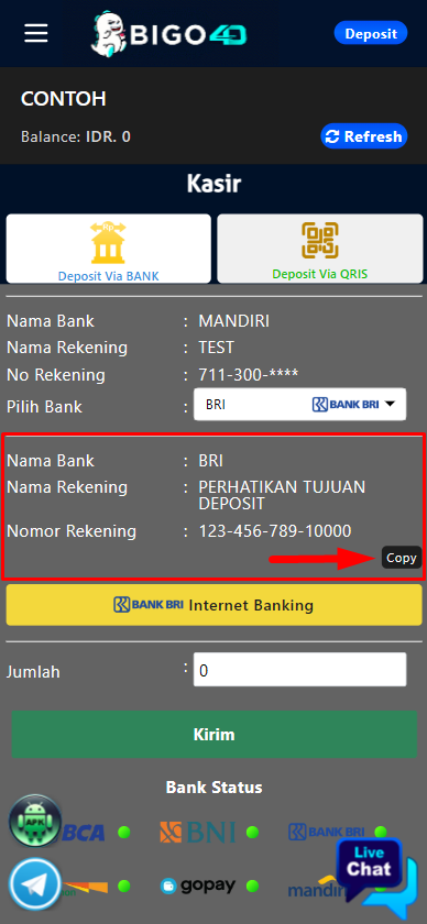 Tujuan Deposit