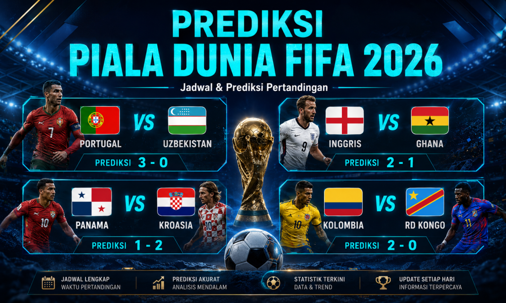 Prediksi Piala Dunia FIFA 2026 Berdasarkan Jadwal Pertandingan