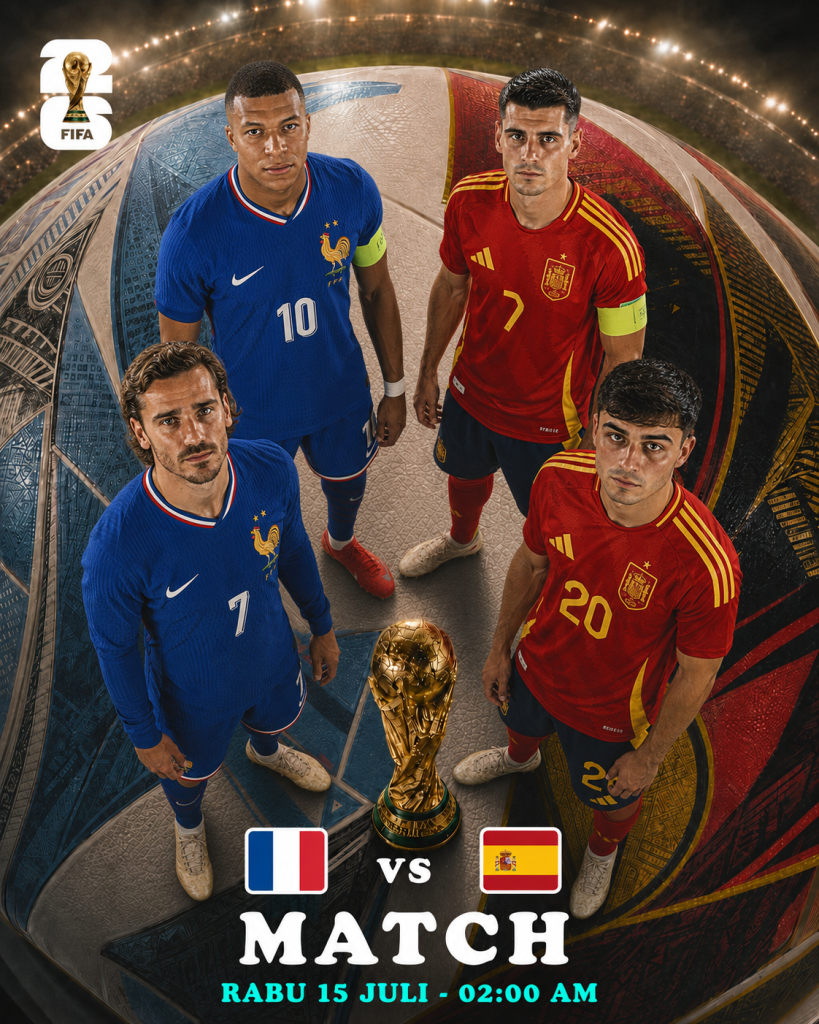 Prediksi Skor Prancis vs Spanyol: Duel Semifinal Penuh Gengsi dan Taktik Tajam