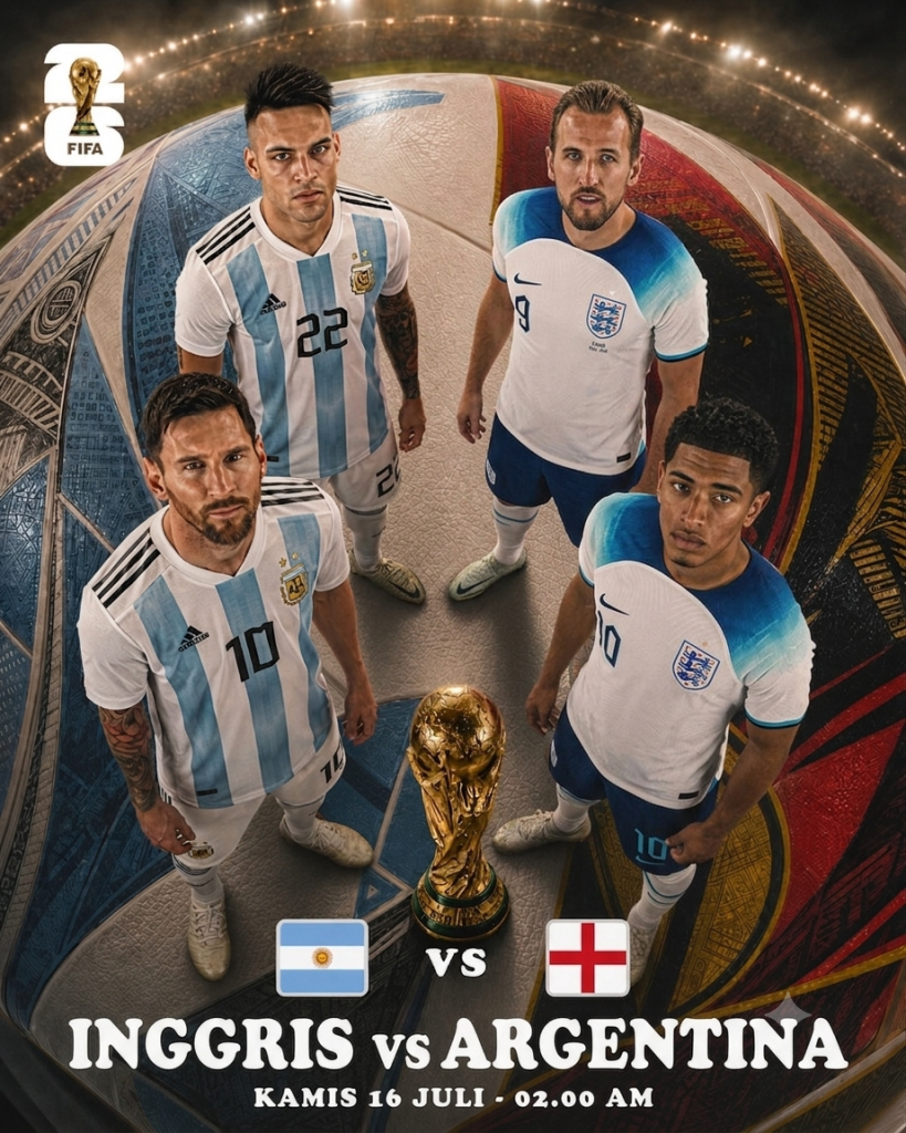 Prediksi Inggris vs Argentina: Duel Panas Semifinal Piala Dunia 2026
