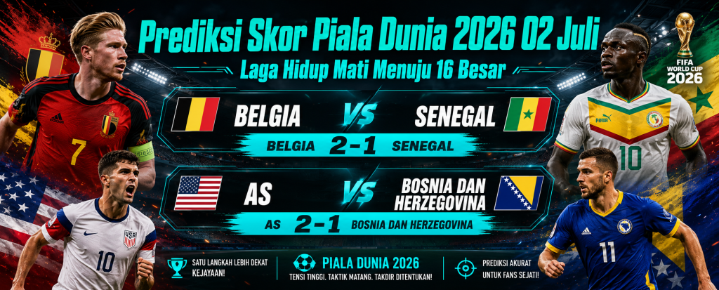 Prediksi Piala Dunia 2026 02 Juli: Laga Hidup Mati Menuju 16 Besar
