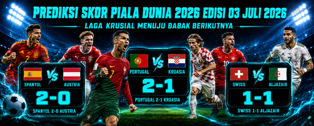 Prediksi dan Analisis Pertandingan Piala Dunia 2026 Edisi 03 Juli 2026